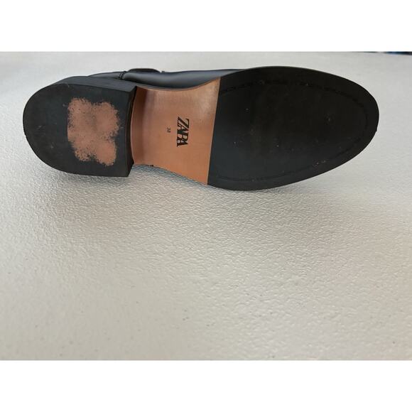 Zara Women's Boots Black EUC Chelsea Ankle Bootie EU Size 38 US 7.5–8 - Picture 5 of 15